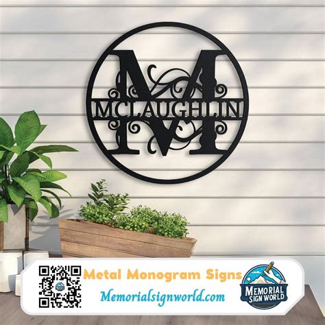 outdoor metal monogram signs